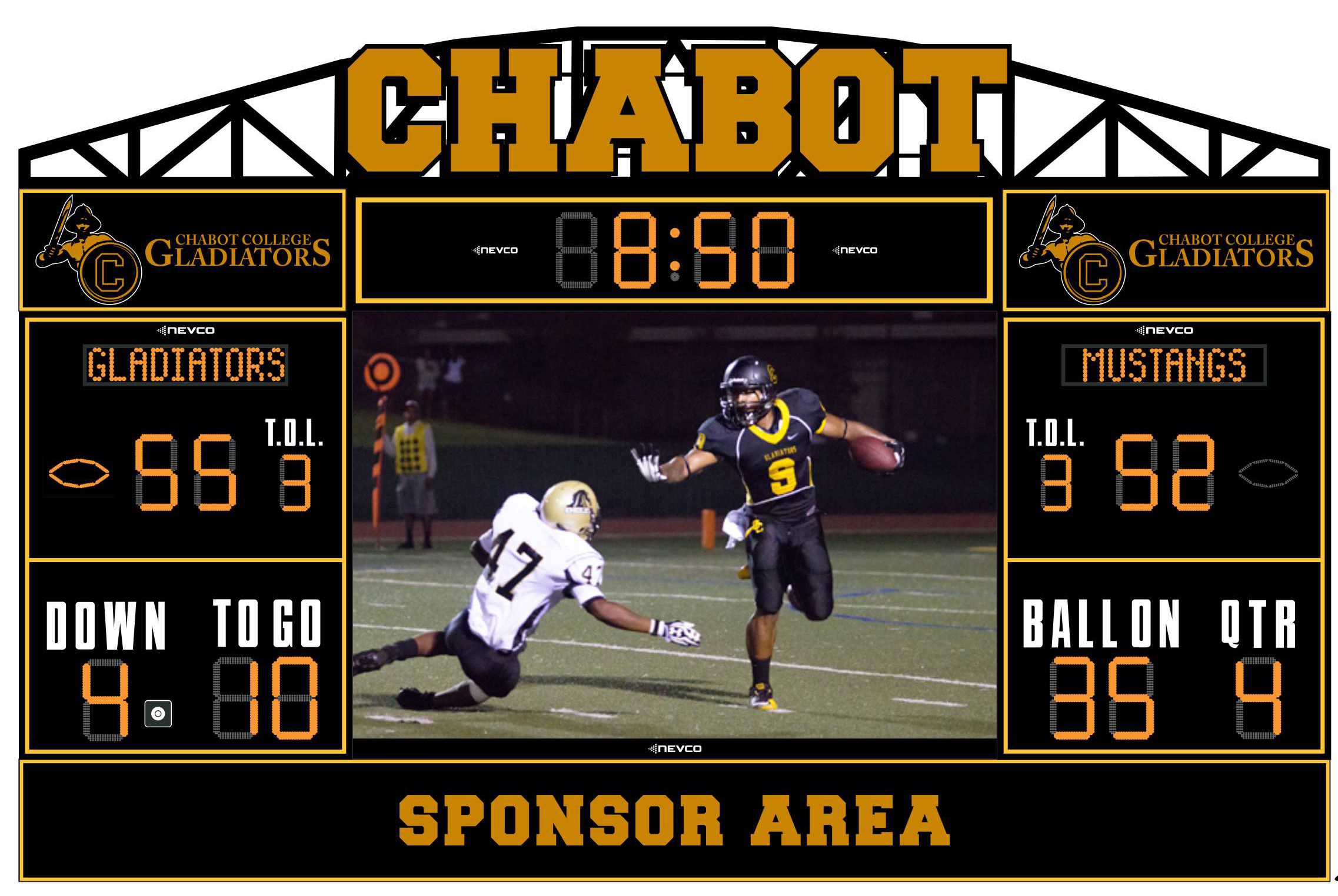 Sports video scoreboard display
