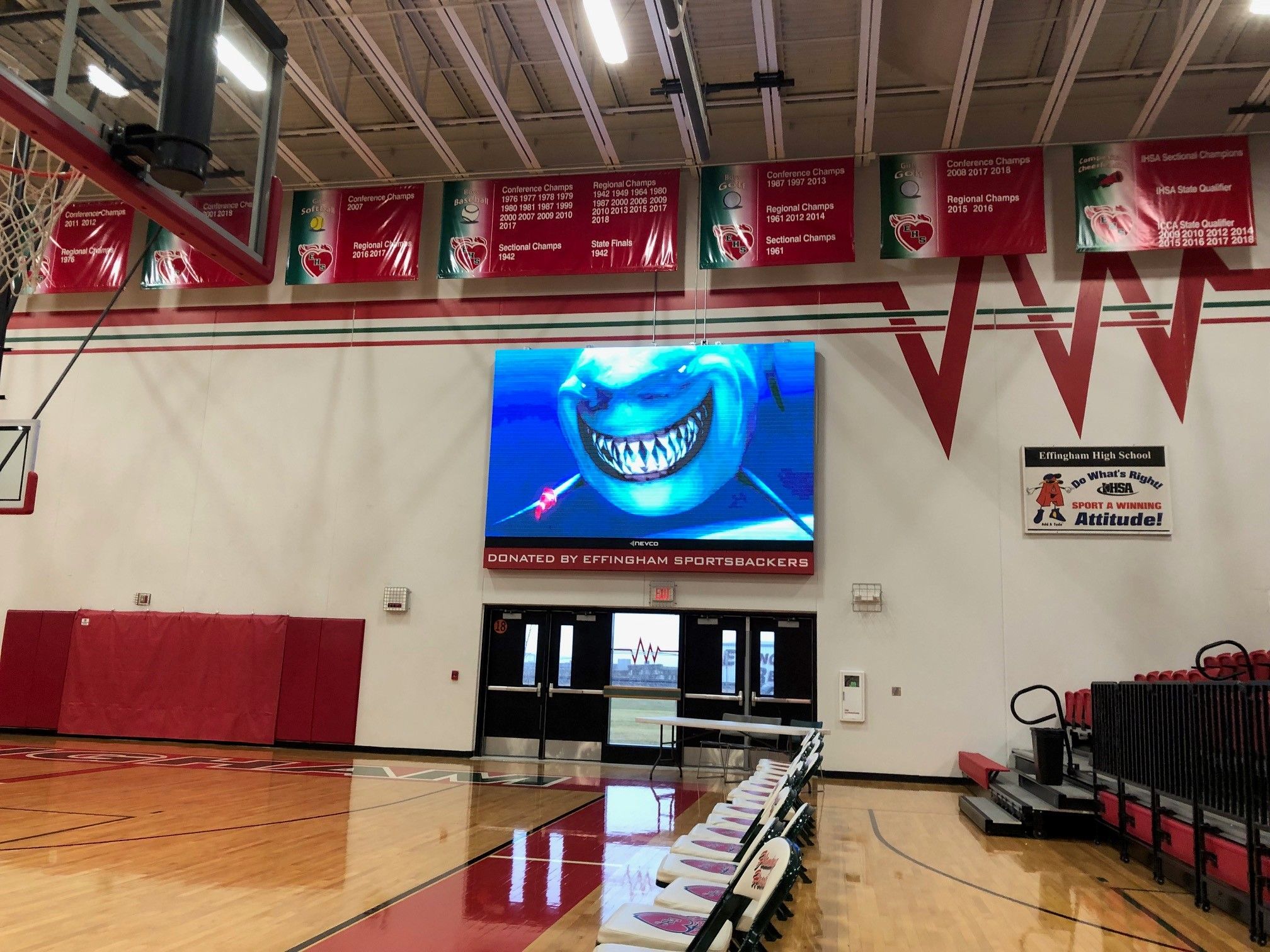Basketball video scoreboard display