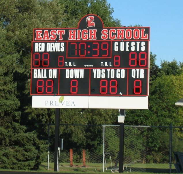 Sports scoreboard display
