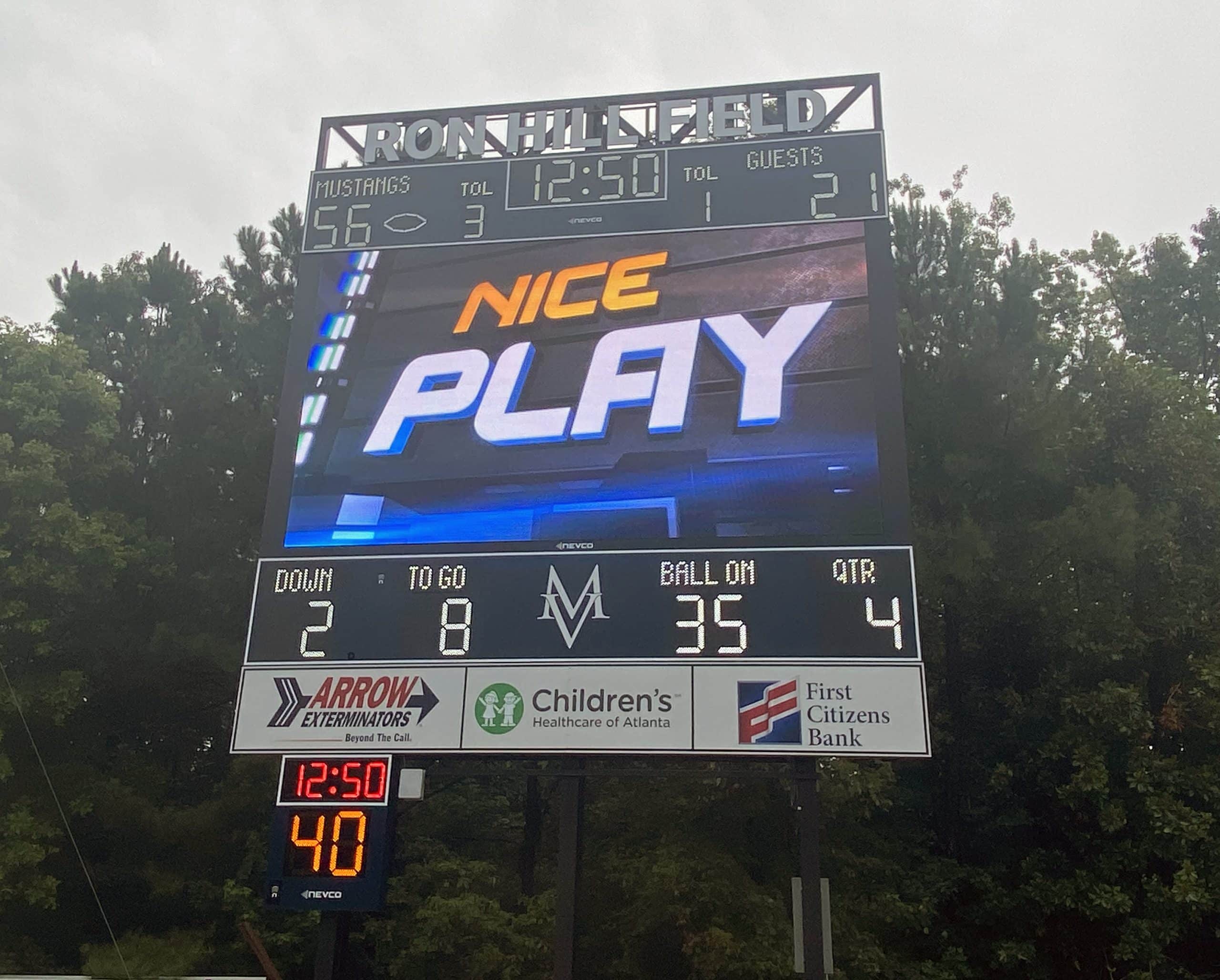 Sports scoreboard display